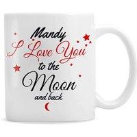 Personalised Memento Company Personalised To The Moon & Back Mug in White