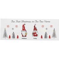 Personalised Memento Company Personalised Gonk Family Mantle Christmas Decoration in White