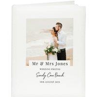 Personalised Memento Company Personalised Photo Upload Traditional Photo Album in White