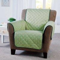 Coopers of Stortford Quilted Armchair Protector Reversible, Washable 165 x 190.5cm in Green | Size: 165 x 190.5 cm