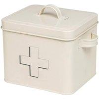 BARGAINS-GALORE First Aid Box Enamel Cream Storage Tin Home Sweet Kitchen Food Storage