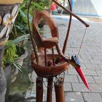 KDMD Bamboo Windchime - Natural finish - Mother & Chicks in Brown