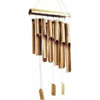 KDMD Bamboo Windchime - Natural finish - 12 Large Tubes in Brown