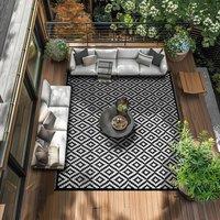I Love Fancy Dress Green Decore Nirvana Black White Outdoor Rug 240x300cm | Size: 240 cm x 300 cm