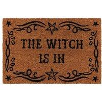KDMD Natural The Witch Is In Doormat in Brown | Size: 40 cm x 60 cm