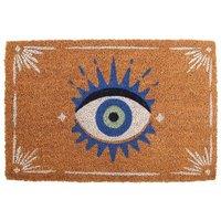 KDMD Natural All Seeing Eye Doormat in Brown | Size: 40 cm x 60 cm