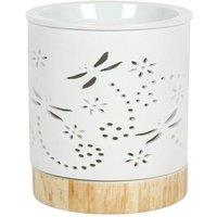 KDMD Dragonfly Matte Ceramic Oil Burner in White