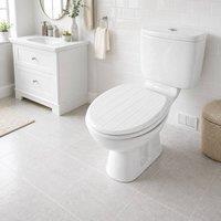 SPOT ON DEALZ 18" White Wooden Toilet Seat