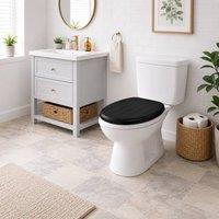 SPOT ON DEALZ 18" Black Wooden Toilet Seat