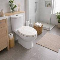 SPOT ON DEALZ 18" Marble Finish Toilet Seat White
