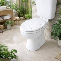 SPOT ON DEALZ 18" Diamante Toilet Seat White