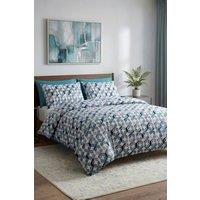 Pamposh Duvet Cover Set Reversible Quilt Covers Bedding Set in Blue | Size: Single