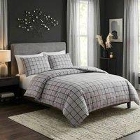 Pamposh Microfibre Duvet Cover Set King Size Reversible Quilt Covers in Grey