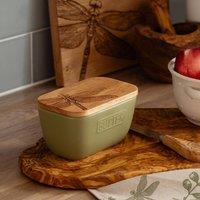 Selbrae House Dragonfly Sage Green Butter Dish in Light Green