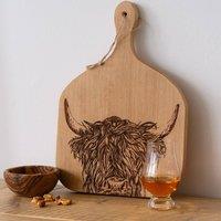 Selbrae House Highland Cow Beech Hanging Paddle - Medium in Natural