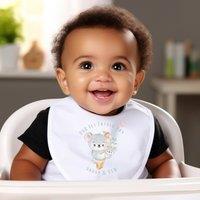Aye Do Gifts Personalised 1st Fathers Day Koala Baby Outfit: Bib in White