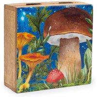 KDMD Mushroom Design Square Storage Box 13.5x13.5x6cm & 15x17.5x8cm | Size: 13.5x13.5x6 cm