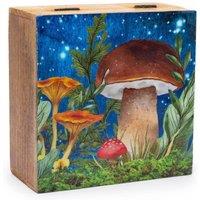 KDMD Teal Mushroom Design Big Square Storage Box 15x17.5x8cm | Size: 15x17.5x8 cm