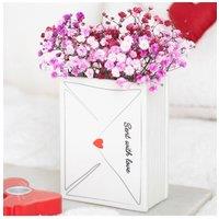 KDMD Love Letter Valentine's Day Flower Vase in White