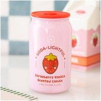 KDMD Strawberry Vanilla Soda Can Candle - Kawaii Scented Gift & Decor in Pink