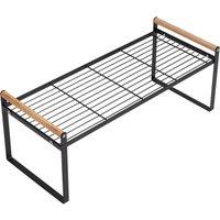 Nordara Small Under Sink Storage Rack, Kitchen Cupboard Pantry Organizer in Black | Size: 0.5m x 1m