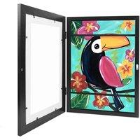 Nordara Black A4 Art Display Frame Photo Drawing Crafts Storage Showcase | Size: 0.6m2
