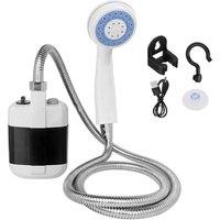Nordara Portable Camping Mobile Shower USB Shower Pump Outdoor in White