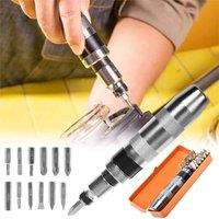Nordara 1/2 Screwdriver Impact Driver Bit Set Pozi Hex Slotted Phillips in Orange