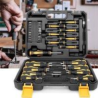 Nordara 42x Heavy Duty Magnetic Screwdriver Set In Case Cross-Head Flat in Yellow | Size: 1000mm x 410mm