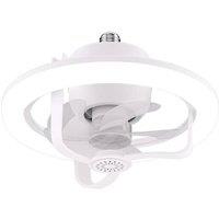 Nordara Ceiling Fans with Light Bulb Remote Light Socket Fan in White