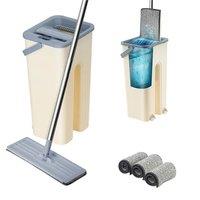 Nordara Mop & Bucket Set Multi-Functional Wash in Cream | Size: 0.6m2