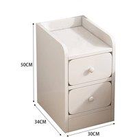 Nordara 2 Drawers Modern Bedside Cabinet Bedroom Nightstand Storage in White | Size: 100 cm x 100 cm