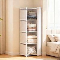 Nordara 5 Tier Foldable Clothes Organizer Multifunctional Closet Storage in White