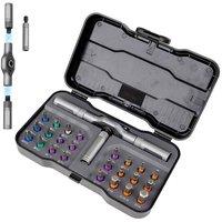 Nordara 24Pcs Multi Bit Magnetic Precision Screwdriver Set in Black | Size: 10000mm x 520mm