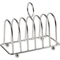 KORVIXA Premium Chrome Toast Rack 6 Slice Bread Holder Stainless Steel in Silver | Size: 700g