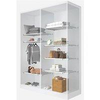 Nordara 38-60cm Adjustable Storage Organizer Shelf Divider Rack in White | Size: 0.6m2