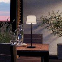 Eglo Leonero Steel & Fabric Portable Table Lampe, Touch-Dimmer, LED, Beige in Black