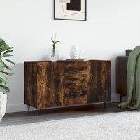 Berkfield Home Sideboard Smoked Oak 100x36x60 cm Engineered Wood in Brown | Size: 100 x 36 x 60 cm