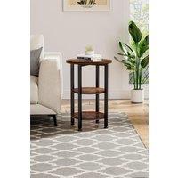 H&O Direct Vintage Wooden Side Table in Brown
