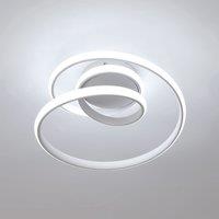Pheashine White LED Ceiling Light, 36W 6500K Cool White, 30cm Modern Flush Mount