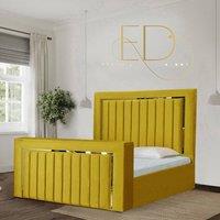 Stratus Interiors Emperor Tv Bed Gold Silver Trim Panel Border -Yellow in Yellow | Size: Small Double