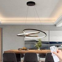 Garwarm 1 - Light Circular Geometric Design Dimmable LED Pendant Ceiling light in Black