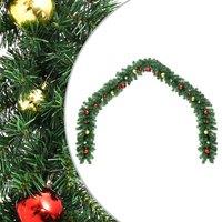 Berkfield Home Christmas Garland Decorated with Baubles 5 m in Green