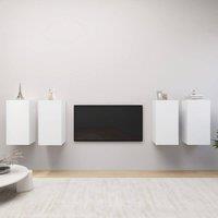 Berkfield Home TV Cabinets 4 pcs White 30.5x30x60 cm Engineered Wood