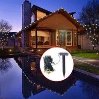 Berkfield Home LED Solar String Lights Warm White Christmas Decoration