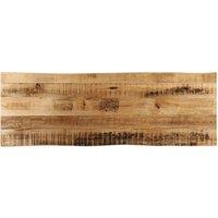 Berkfield Home Table Top Live Edge 120x40x3.8 cm Solid Wood Rough Mango in Brown