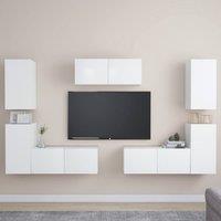 Berkfield Home 7 Piece TV Cabinet Set White Engineered Wood
