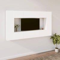Berkfield Home 8 Piece TV Cabinet Set White Engineered Wood