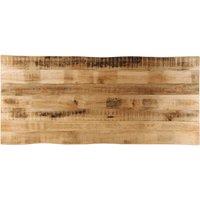 Berkfield Home Table Top Live Edge 140x60x2.5 cm Solid Wood Rough Mango in Brown