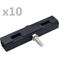 Berkfield Home Garden U Mat Connector 10 Sets Anthracite in Black